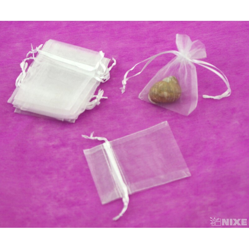 SÁČEK ORGANZA 07x10cm*BÍLÁ V+