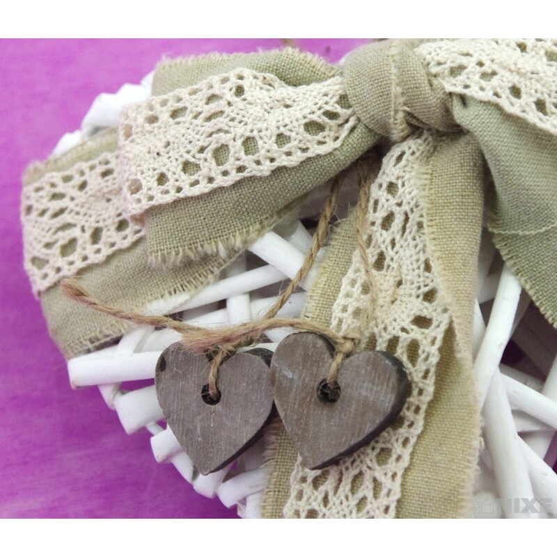 ZÁVĚS SRDCE ZDOBENÉ 15cm*