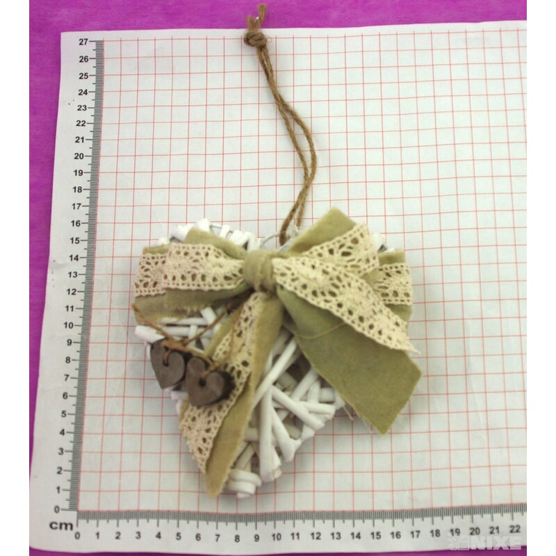 ZÁVĚS SRDCE ZDOBENÉ 15cm*