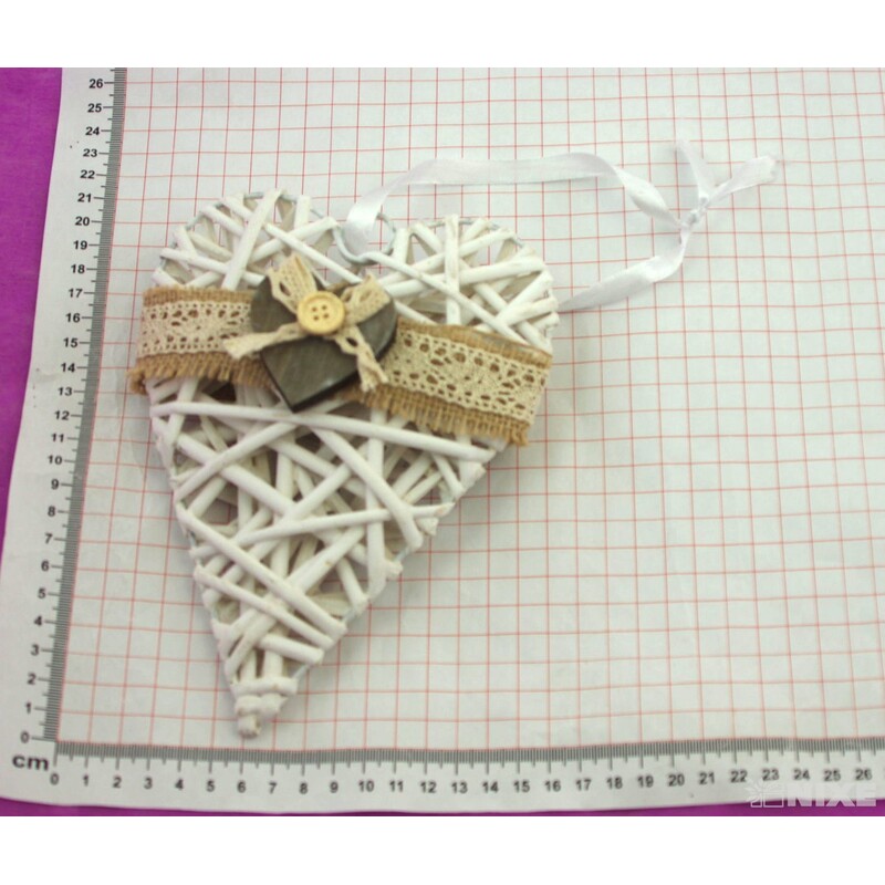 ZÁVĚS SRDCE ZDOBENÉ 19cm*