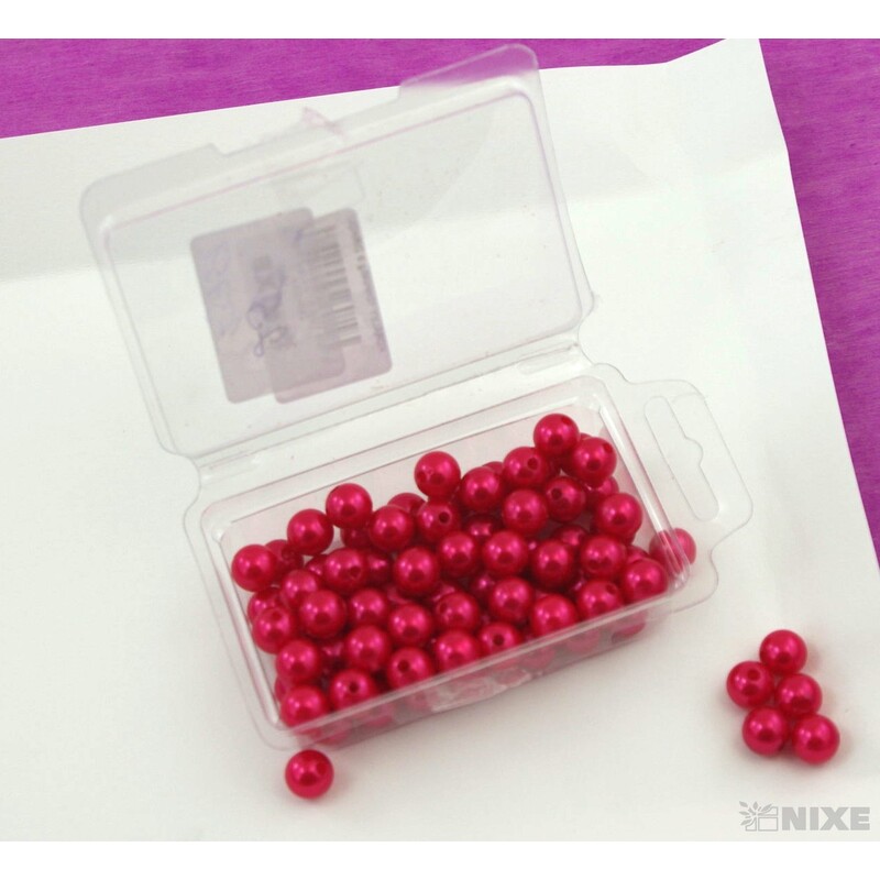 KORÁLKY 10mm 45g*ČERVENÁ