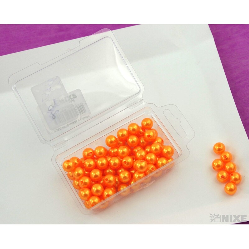 KORÁLKY 10mm 45g*ORANŽOVÁ