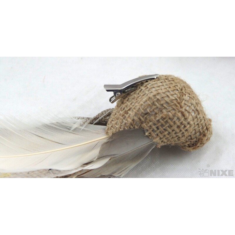 PTÁČEK KLIPS JUTA 15cm 6ks*MIX BAREV