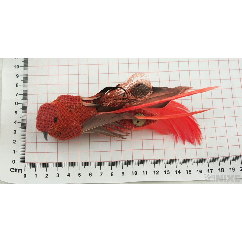 PTÁČEK KLIPS JUTA 15cm 6ks*MIX BAREV