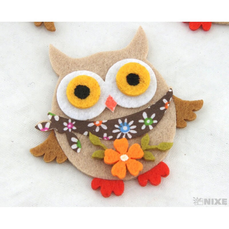 SOVA NALEPOVACÍ FILC 6,5x6cm 4ks*