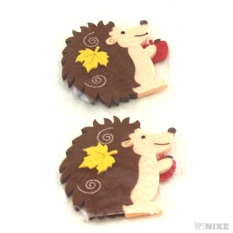 JEŽEK NALEPOVACÍ FILC 8x7cm 2ks*MIX BAREV