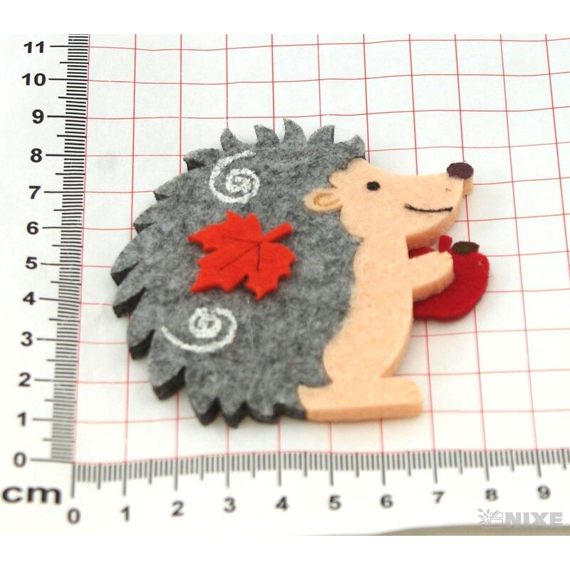 JEŽEK NALEPOVACÍ FILC 8x7cm 2ks*MIX BAREV