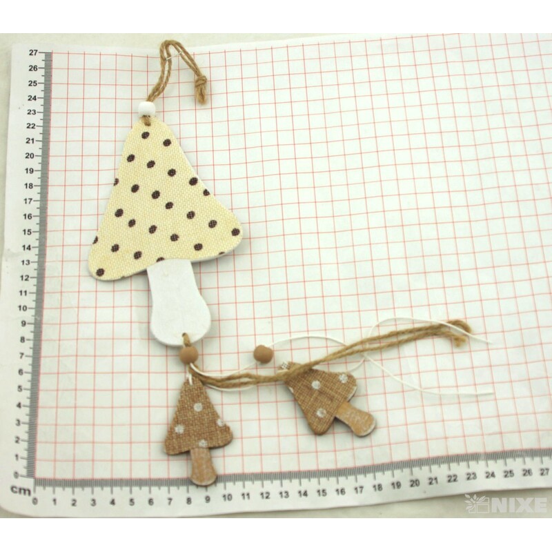 ZÁVĚS HOUBY 15x38cm*MIX BAREV