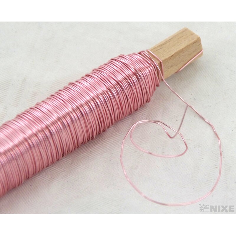 DRÁT BARVA 0,5mm 100g*RŮŽOVÁ