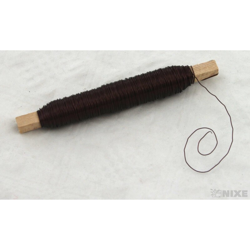 DRÁT BARVA 0,5mm 100g*HNĚDÁ