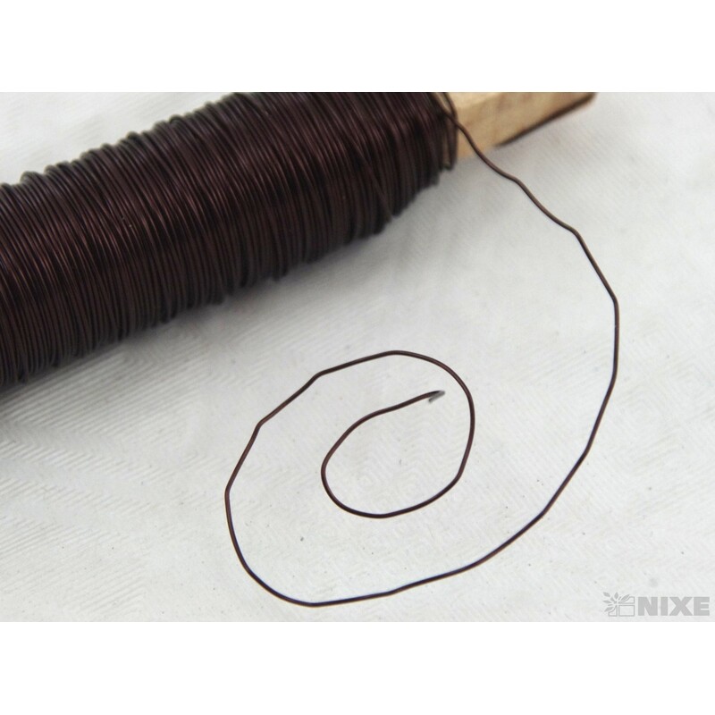 DRÁT BARVA 0,5mm 100g*HNĚDÁ