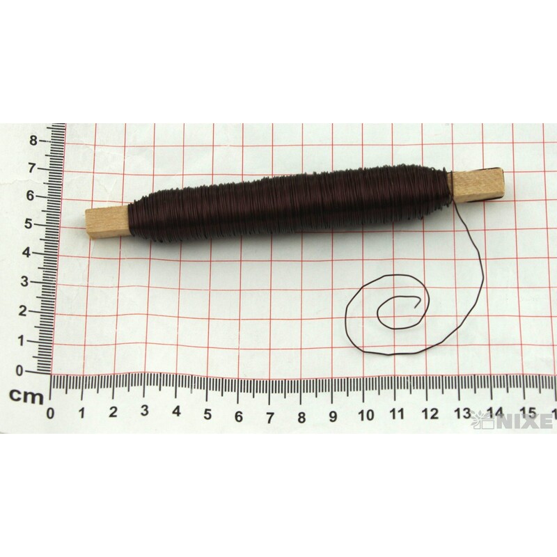 DRÁT BARVA 0,5mm 100g*HNĚDÁ