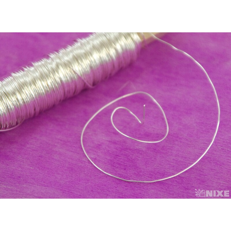 DRÁT BARVA 0,5mm 100g*STŘÍBRNÁ