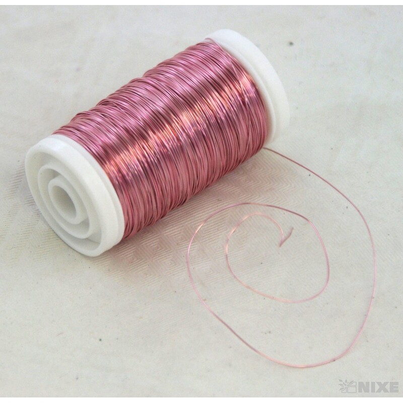 DRÁT BARVA 0,3mm 100g*RŮŽOVÁ