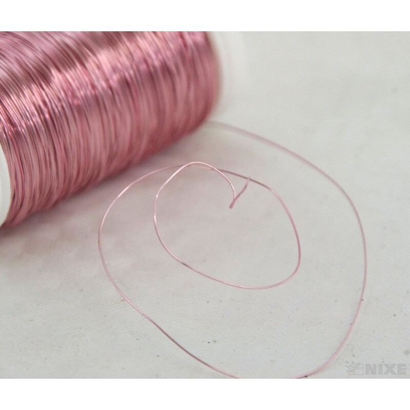 DRÁT BARVA 0,3mm 100g*RŮŽOVÁ