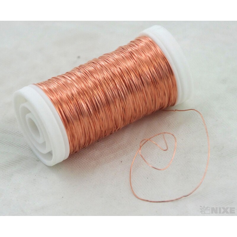 DRÁT BARVA 0,3mm 100g*MĚDENÁ