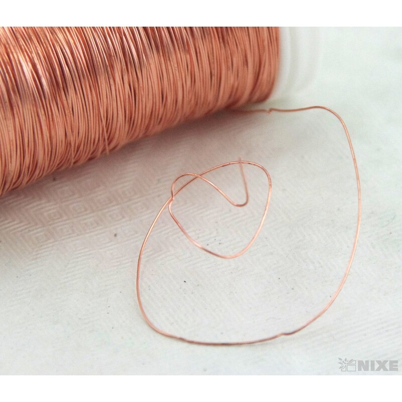 DRÁT BARVA 0,3mm 100g*MĚDENÁ