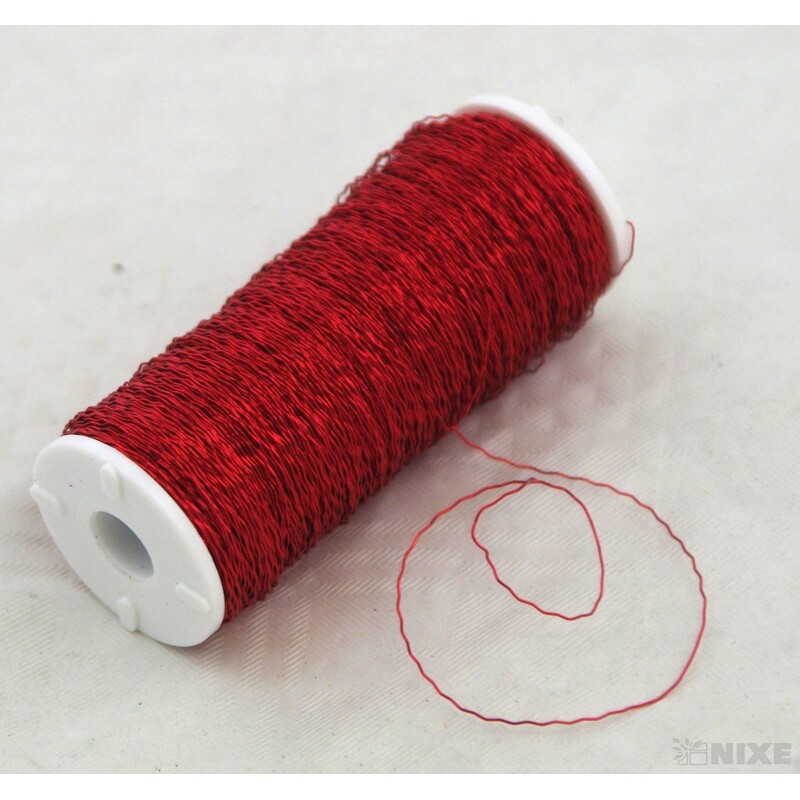 DRÁT EFFEKT 0,3mm 100g*ČERVENÁ