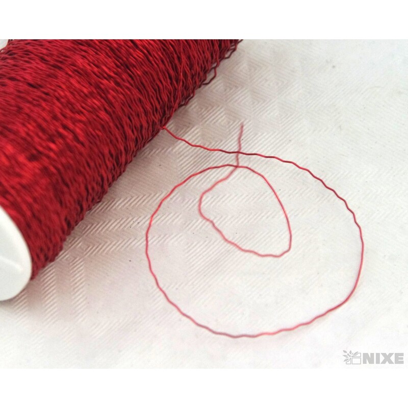 DRÁT EFFEKT 0,3mm 100g*ČERVENÁ