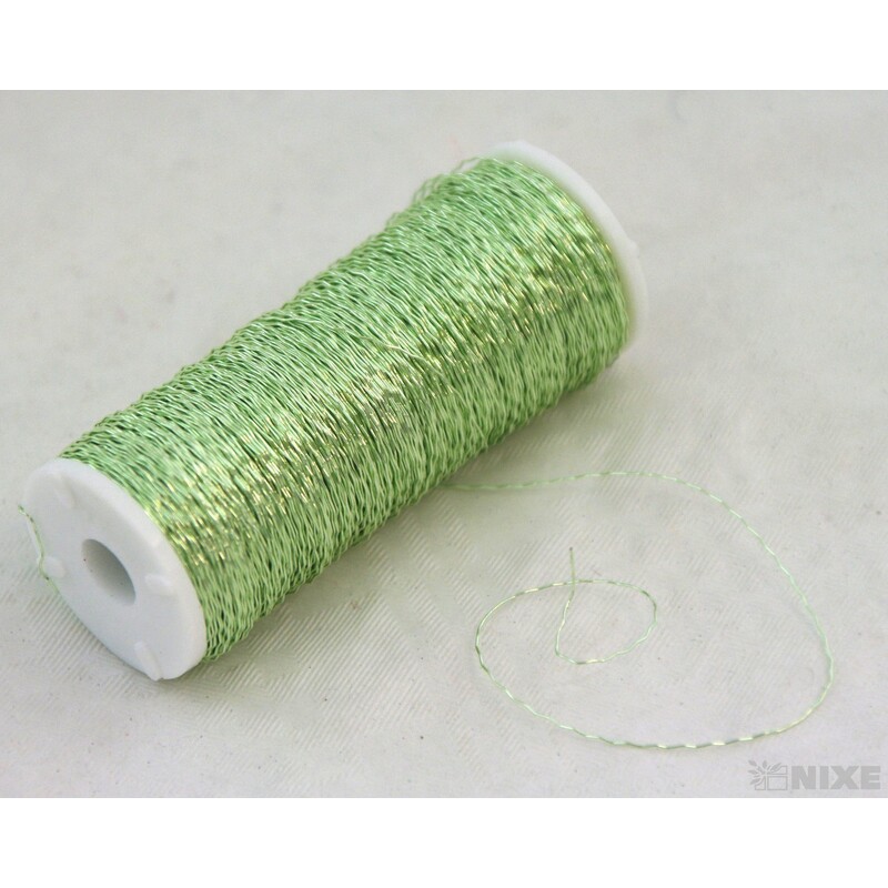 DRÁT EFFEKT 0,3mm 100g*ZELENÁ MÁTOVÁ