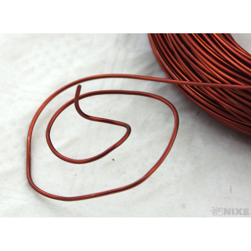 DRÁT HLINÍKOVÝ 2mmx60m*HNĚDÁ