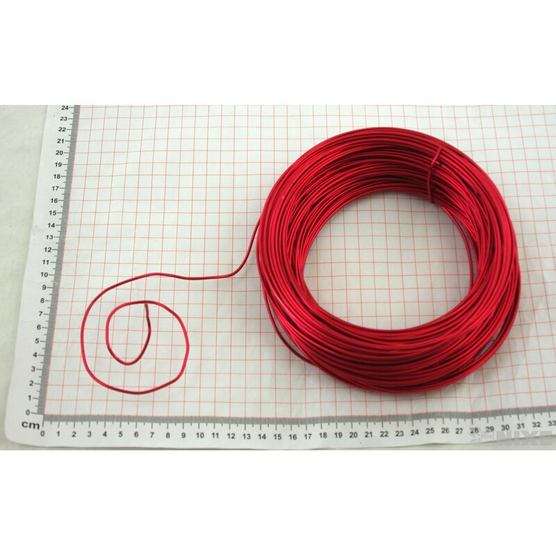 DRÁT HLINÍKOVÝ 2mmx60m*ČERVENÁ