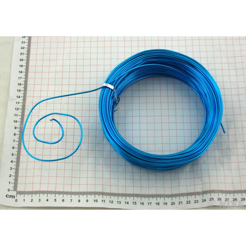 DRÁT HLINÍKOVÝ 2mmx60m*TYRKYSOVÁ