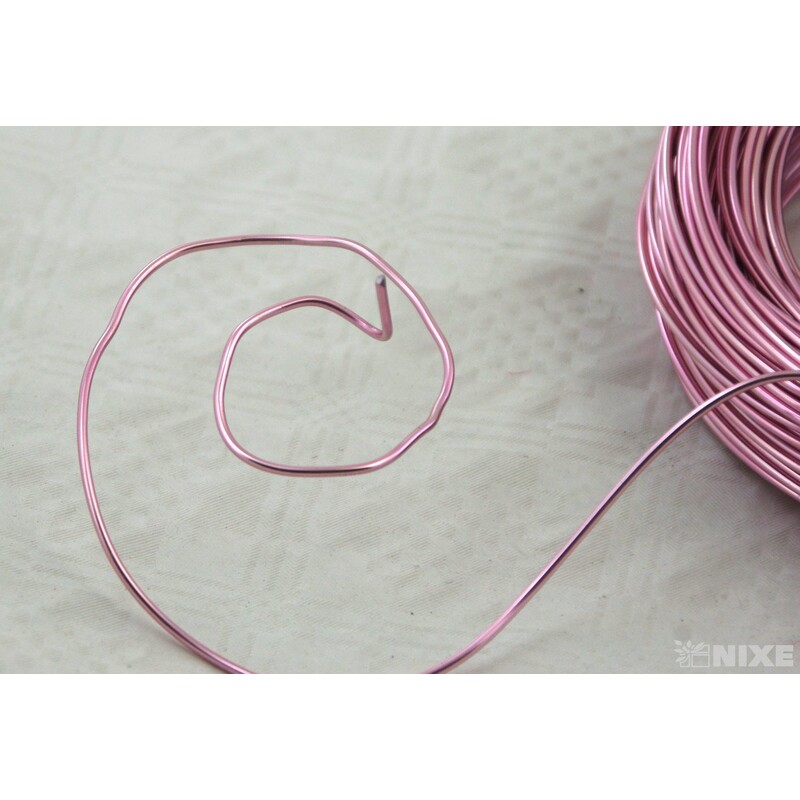 DRÁT HLINÍKOVÝ 2mmx60m*RŮŽOVÁ