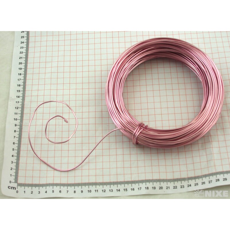 DRÁT HLINÍKOVÝ 2mmx60m*RŮŽOVÁ