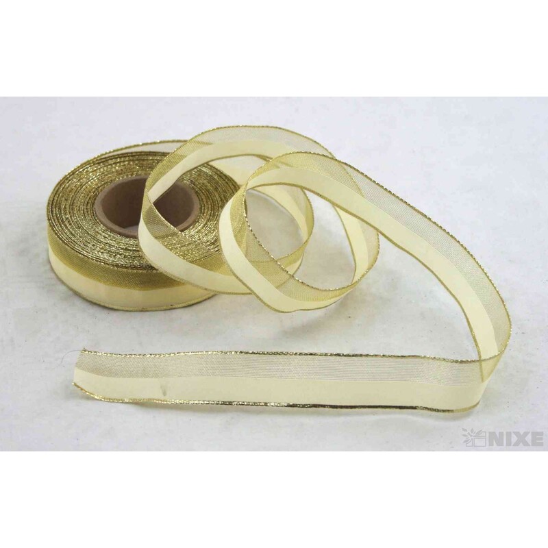 PLÁTNOVÁ STUHA DR. 25mmx25m*ZLATÁ 426401