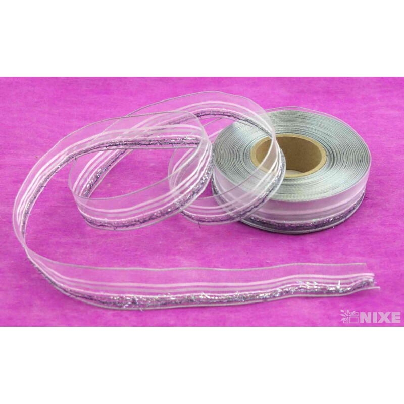 PLÁTNOVÁ STUHA DR. 25mmx25m*STŘÍBRNÁ 428101