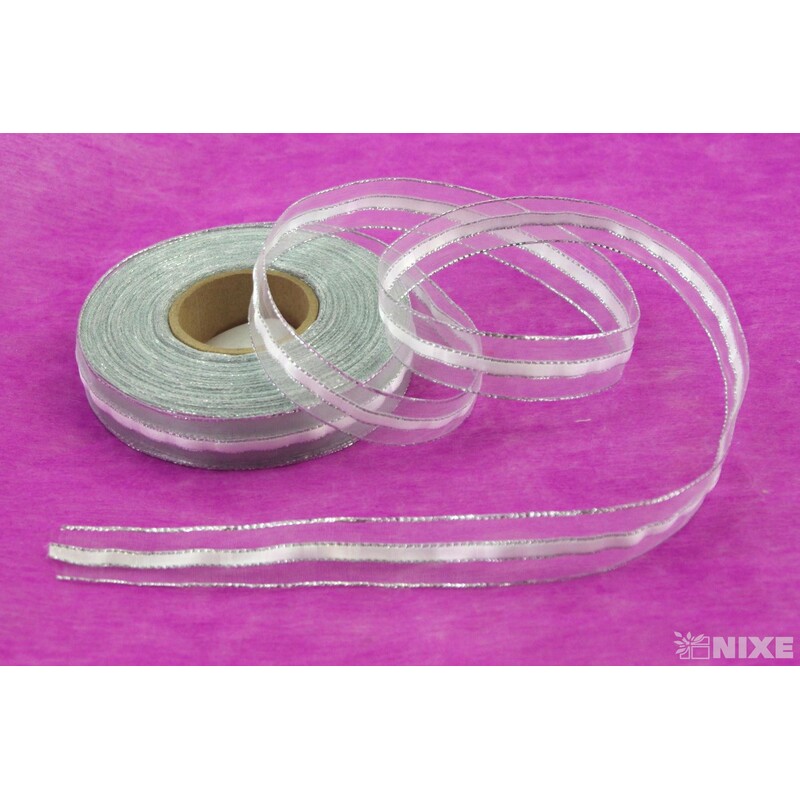 PLÁTNOVÁ STUHA 23mmx25m*STŘÍBRNÁ 430 302