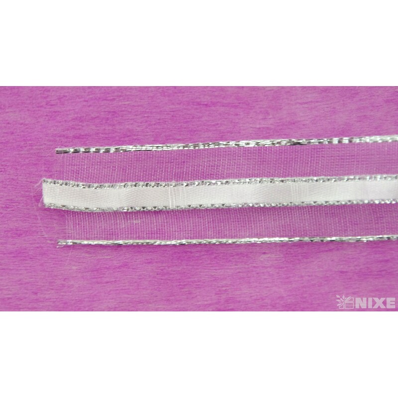 PLÁTNOVÁ STUHA 23mmx25m*STŘÍBRNÁ 430 302