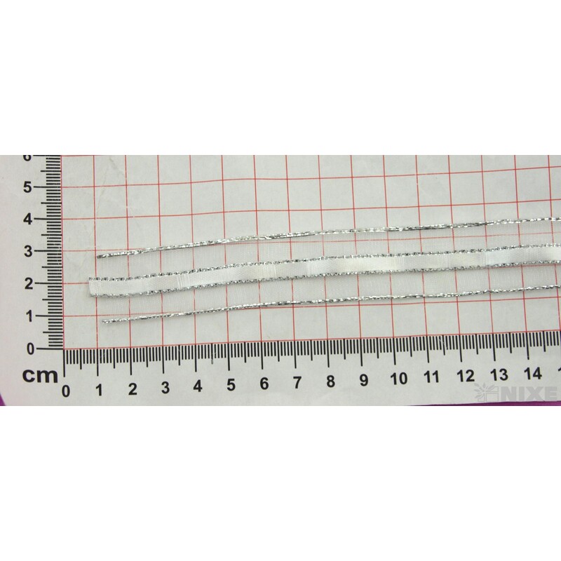 PLÁTNOVÁ STUHA 23mmx25m*STŘÍBRNÁ 430 302