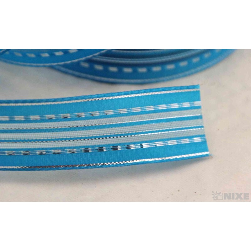 PLÁTNOVÁ STUHA 25mmx25m*MODRÁ 036446-S