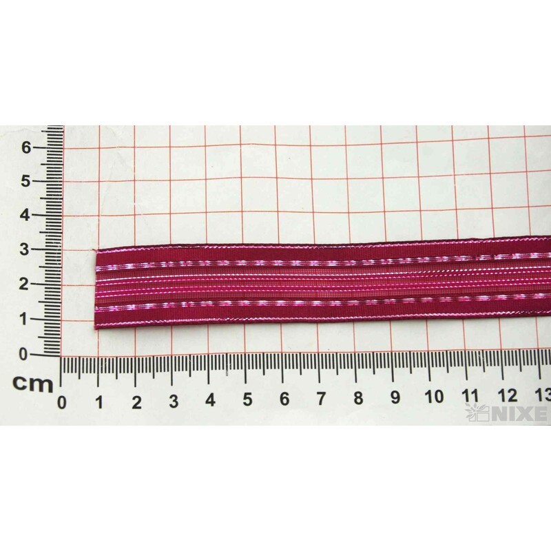PLÁTNOVÁ STUHA 25mmx25m*FUXIE 036642-S
