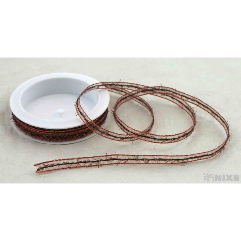 PLÁTNOVÁ STUHA 08mmx10m*HNĚDÁ 390403