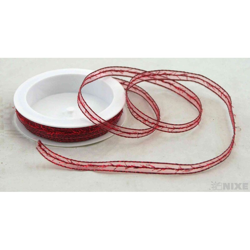 PLÁTNOVÁ STUHA 08mmx10m*ČERVENÁ 390404