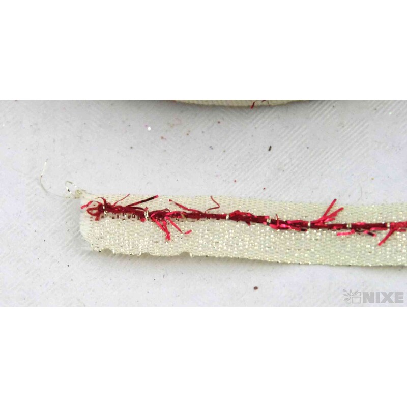 PLÁTNOVÁ STUHA EFEKT 10mmx25m*ZLATÁ+ČERVENÁ 427907