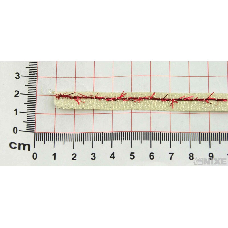 PLÁTNOVÁ STUHA EFEKT 10mmx25m*ZLATÁ+ČERVENÁ 427907