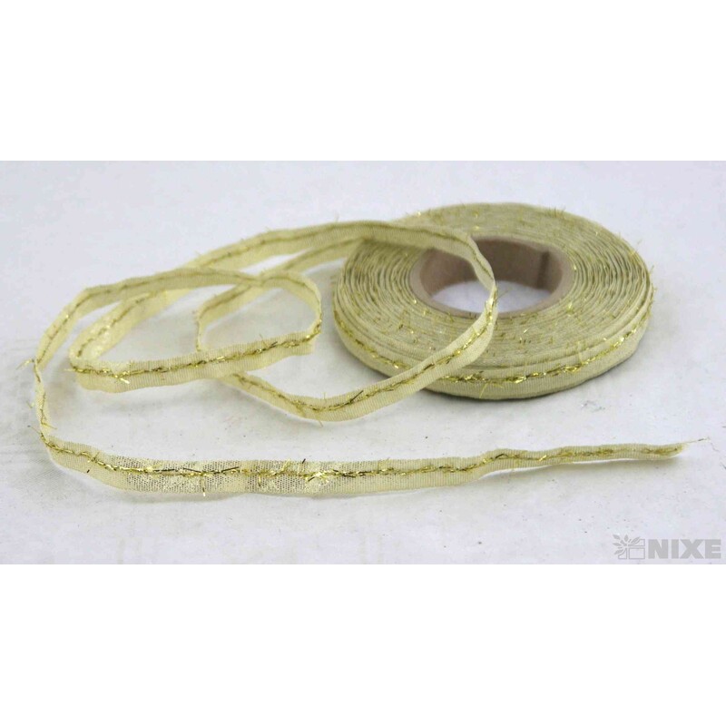 PLÁTNOVÁ STUHA EFEKT 10mmx25m*ZLATÁ 427911