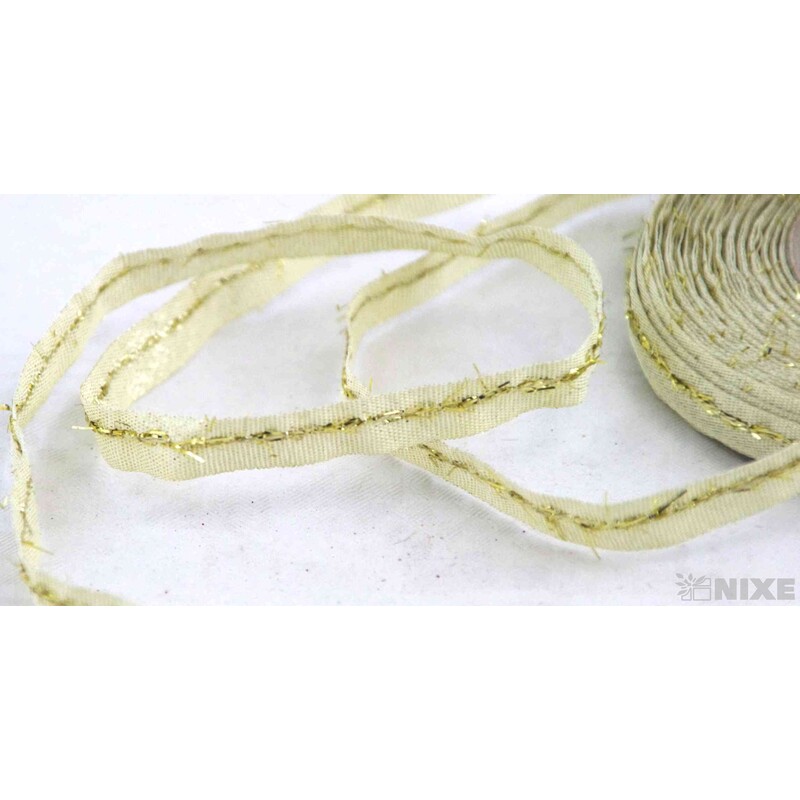 PLÁTNOVÁ STUHA EFEKT 10mmx25m*ZLATÁ 427911