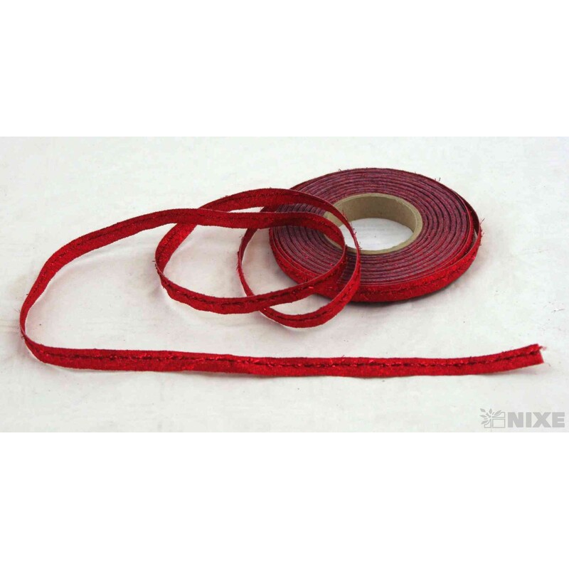 PLÁTNOVÁ STUHA EFEKT 10mmx25m*ČERVENÁ 427913