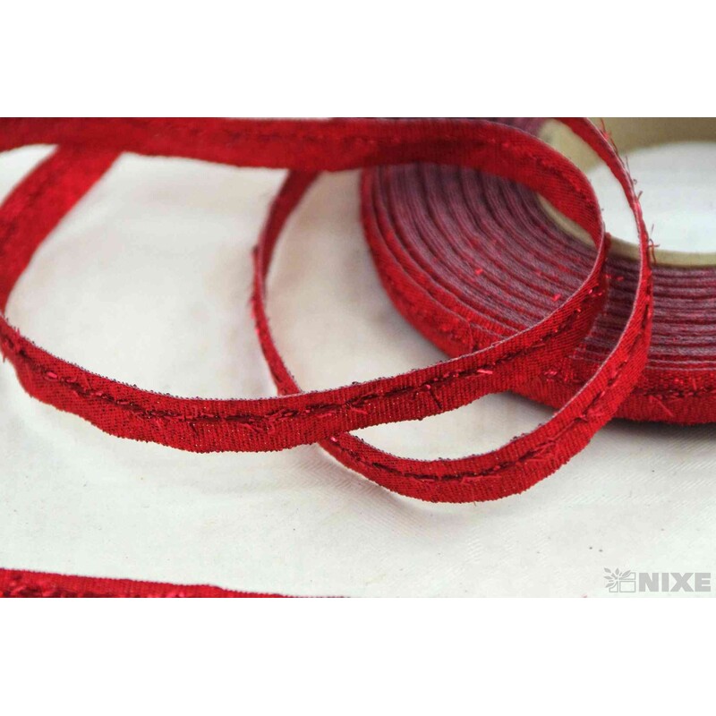 PLÁTNOVÁ STUHA EFEKT 10mmx25m*ČERVENÁ 427913