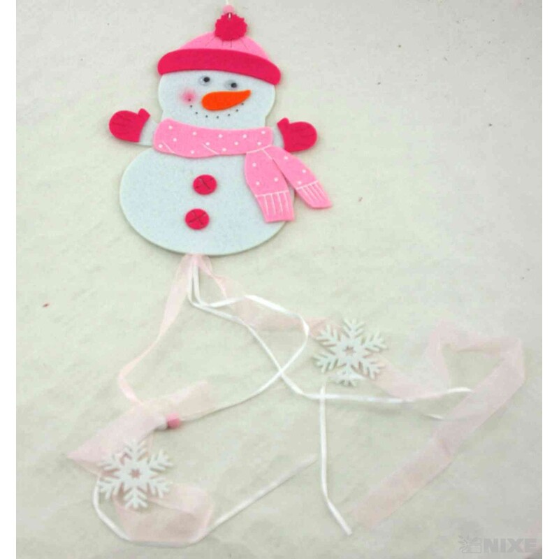 ZÁVĚS FILC SNĚHULÁK 23x17cm*MIX BAREV