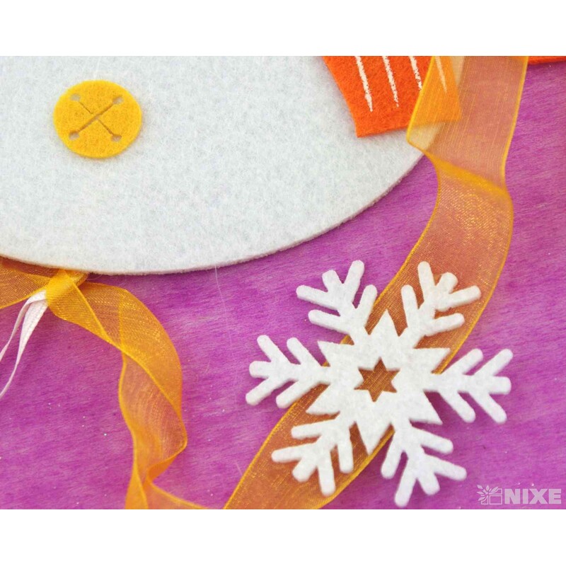 ZÁVĚS FILC SNĚHULÁK 23x17cm*MIX BAREV