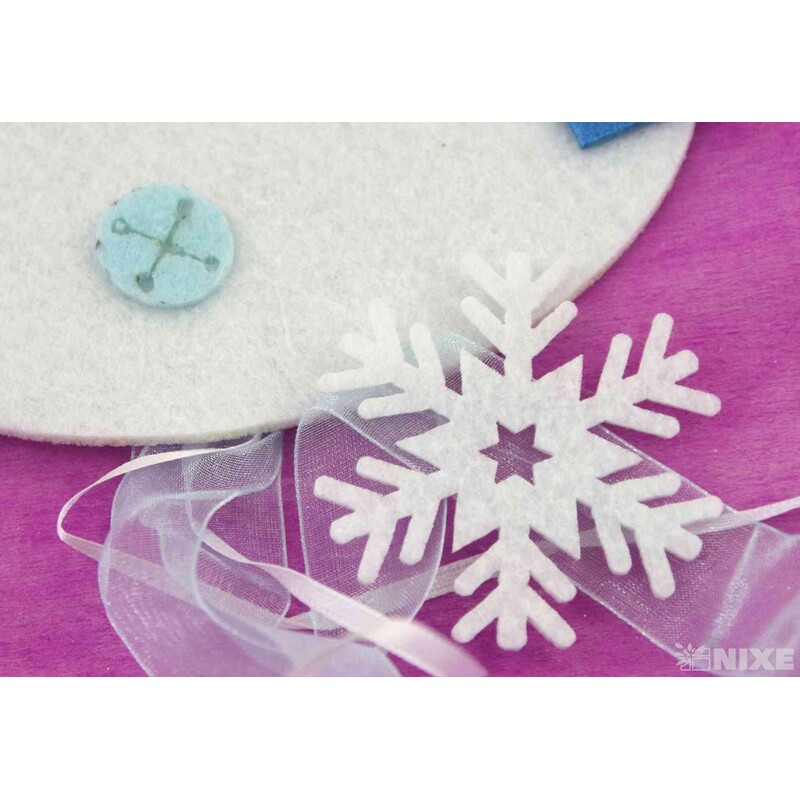 ZÁVĚS FILC SNĚHULÁK 23x17cm*MIX BAREV