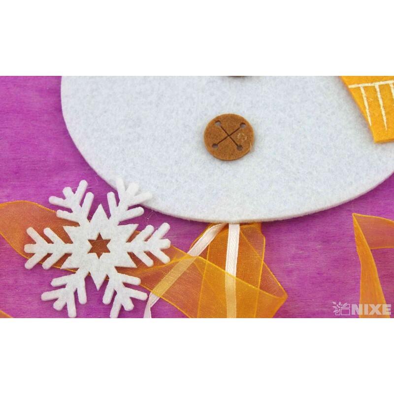 ZÁVĚS FILC SNĚHULÁK 23x17cm*MIX BAREV