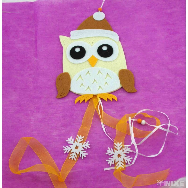 ZÁVĚS FILC SOVA 23x17cm*MIX BAREV