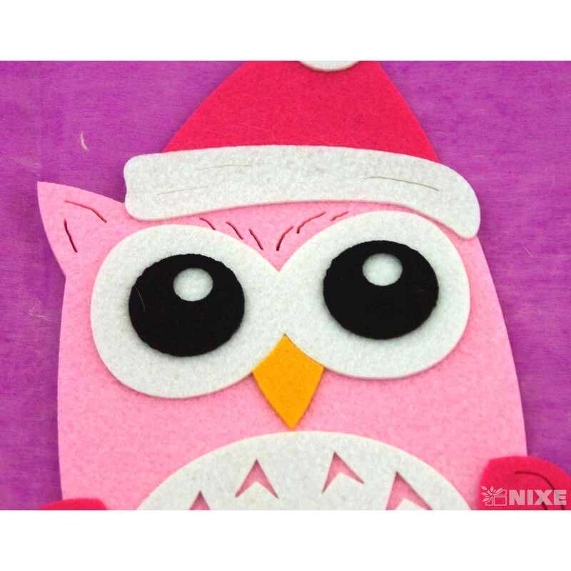 ZÁVĚS FILC SOVA 23x17cm*MIX BAREV